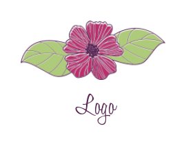 beauty logo plumeria flower with leaves