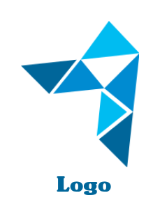 create a marketing logo of a polygonal design