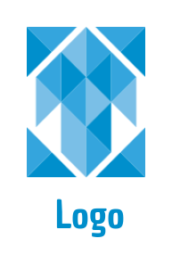 gemstones logo online polygonal up arrow