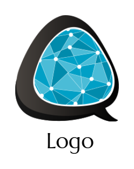 design a communication logo polygons in chat bubble - logodesign.net