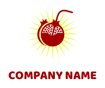food logo icon pomegranate bomb - logodesign.net