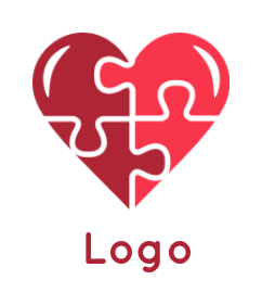 make a matchmaking logo puzzle heart shape - logodesign.net