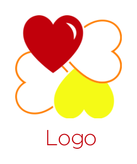 dating logo icon rotating hearts