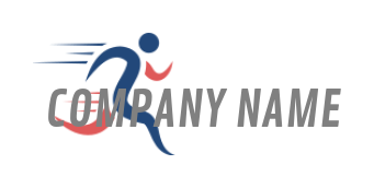 make a fitness logo of running abstract person