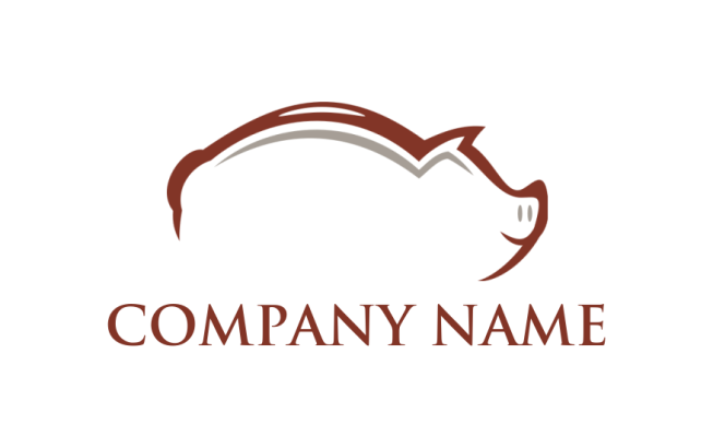 make an animal logo saving piggy bank - logodesign.net