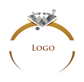 make a jewelry logo shiny solitaire ring - logodesign.net