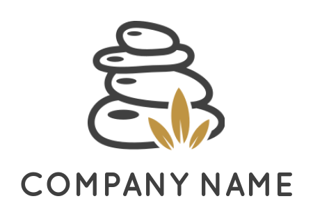 create a spa logo spa stones with leaves - logodesign.net