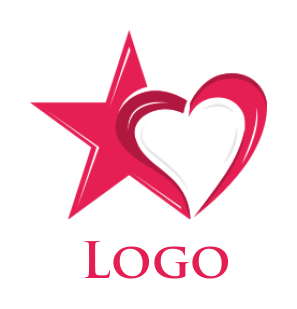 dating logo maker star incorporated with heart