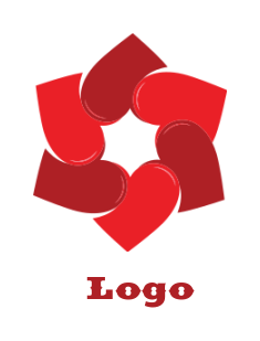 dating logo star made of hearts - logodesign.net