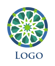 religious logo maker star mandala pattern - logodesign.net
