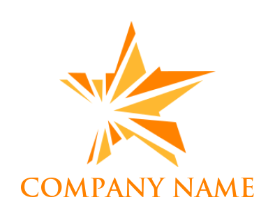 make a consulting logo sun rays merged with star