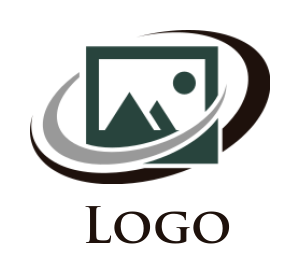 photography logo swoosh around photo