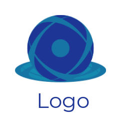 design a consulting logo swooshes around circle with dot