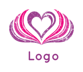 dating logo icon swooshes forming heart - logodesign.net
