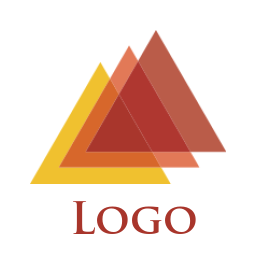 arts logo online three abstract triangle