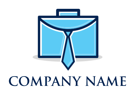 employment and HR logo design tie with briefcase