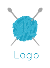 make an apparel logo wool ball with knitting needles 