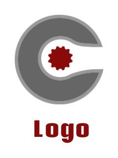 Make a Letter C logo with wrench inside