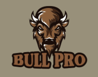 games logo bison head mascot