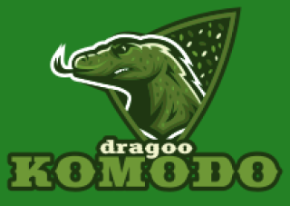 animal logo mascot komodo dragon in shield