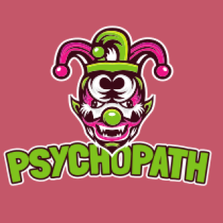 games logo mad psycho clown mascot