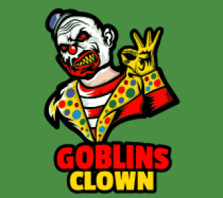 games logo online arrogant killer clown mascot