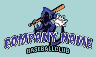 sports phantom mascot with baseball bat