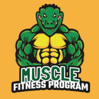 animal mascot logo alligator muscular body