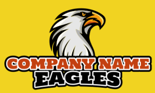 animal logo sharp looking eagle mascot