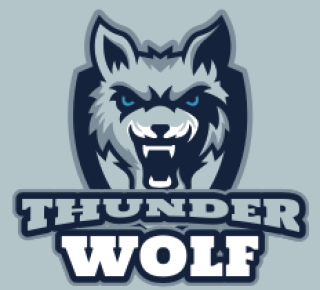 animal logo icon growling wolf face mascot