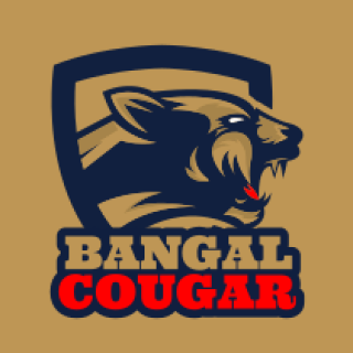sports logo maker cougar mascot in shield