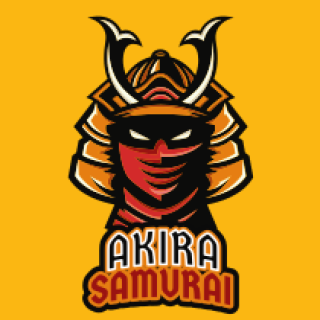 games logo ancient samurai mascot