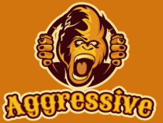 animal logo icon screaming gorilla mascot