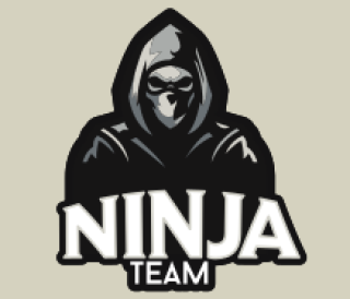 games logo template ninja mascot