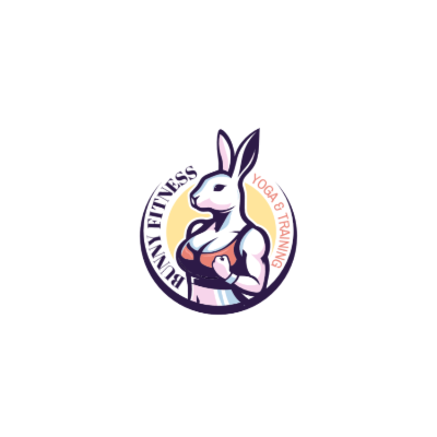 fitness rabbit woman illustration