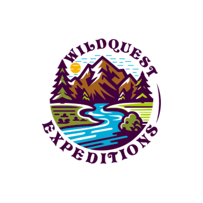 illustrative mountains river and meadow