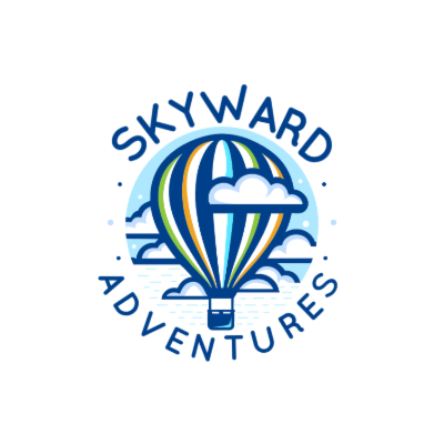 hot air balloon and clouds illustration