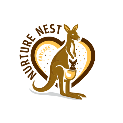 kangaroo and joey in front of heart