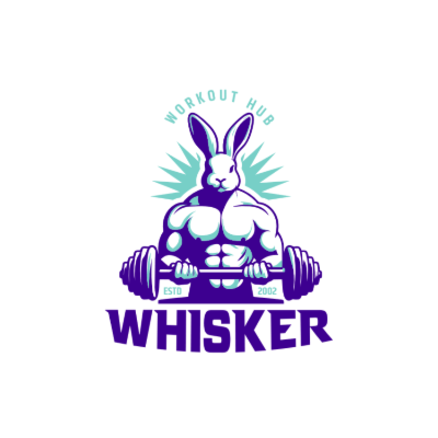 muscular rabbit lifting dumbbell 