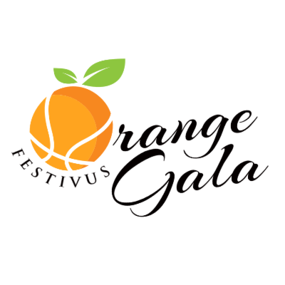 basketball in shape of orange with text