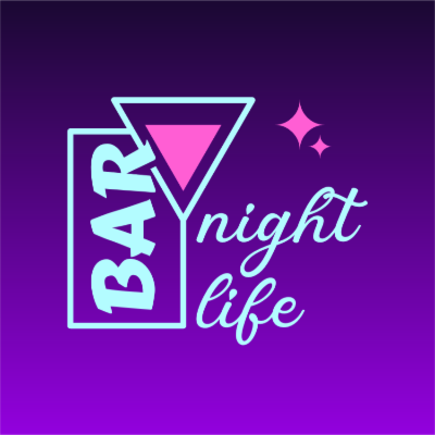 abstract text forming cocktail drink glass