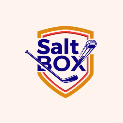 flying puck and ice hockey stick in shield