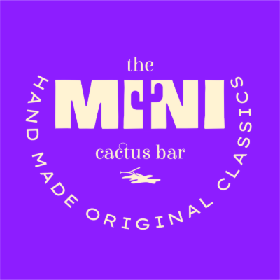 negative space cactus merged in creative text