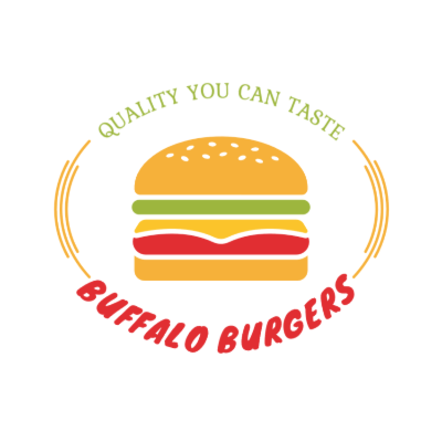 abstract burger with text around