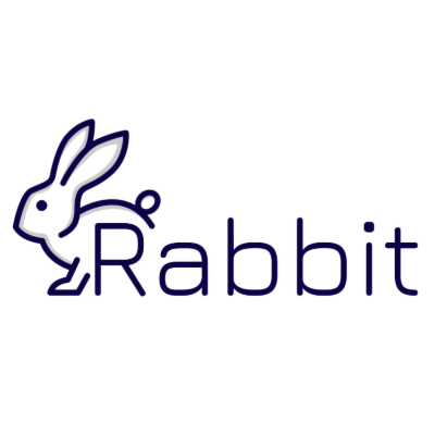 rabbit silhouette in text