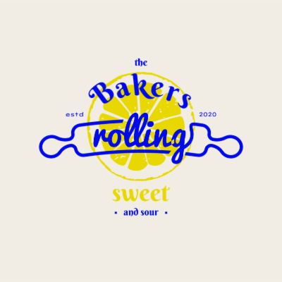 rolling pin text on lemon slice