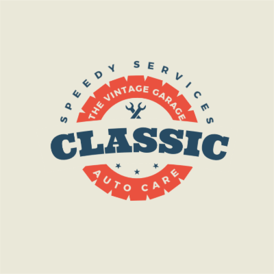 stylish text in circle in tyre shape in wrenches