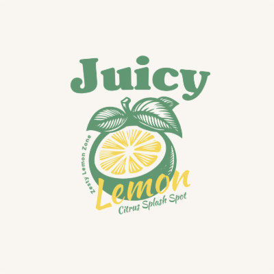 vintage lemon with leaves 