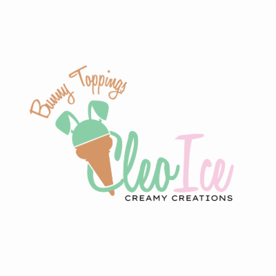 bunny silhouette ice cream cone