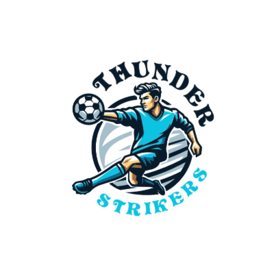 soccer player in mid kick soccer ball